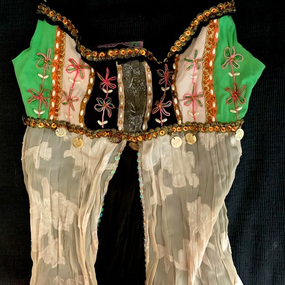 Bohemian vintage beaded, sequined camisole, size S - Picture 3 of 8